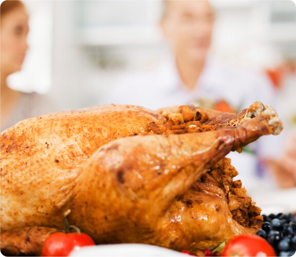Pavo preparado.
