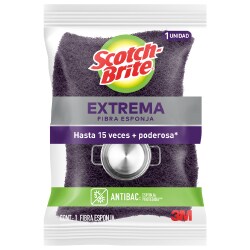 Product shot Fibra Esponja Morada Extrema Scotch-Brite.
