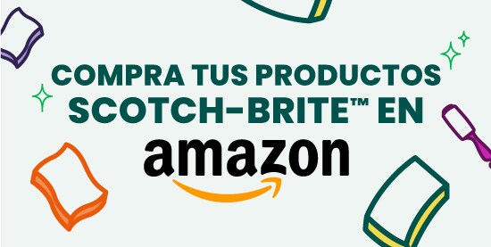 Imagen compra de productos Scotch-Brite en Amazon, con ilustraciones de esponjas.
