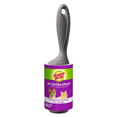 Packshot de Rodillo Adhesivo Lint Roller Scotch-Brite®sticky, que remueve pelos de mascota y pelusas.
