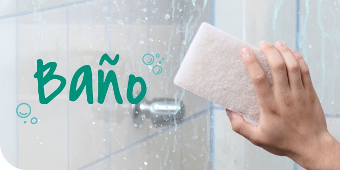 Imagen de baño muy limpio y brillante.
