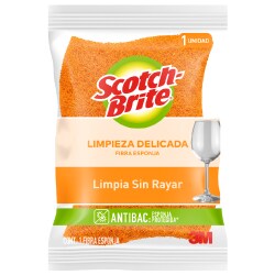 Product shot Fibra Esponja Cero Rayas Scotch-Brite.
